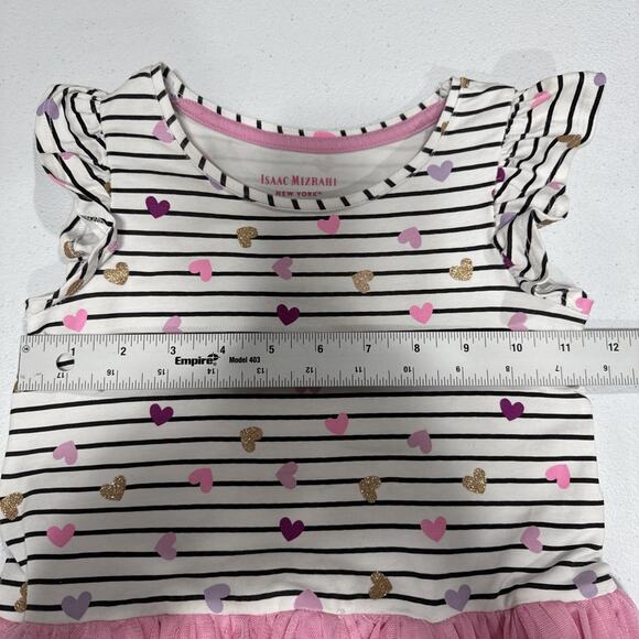 Girls Dresses Okie Dokie Chambray Denim Tiered & Isaac Mizrahi Tutu Heart Size 5 - Picture 8 of 11